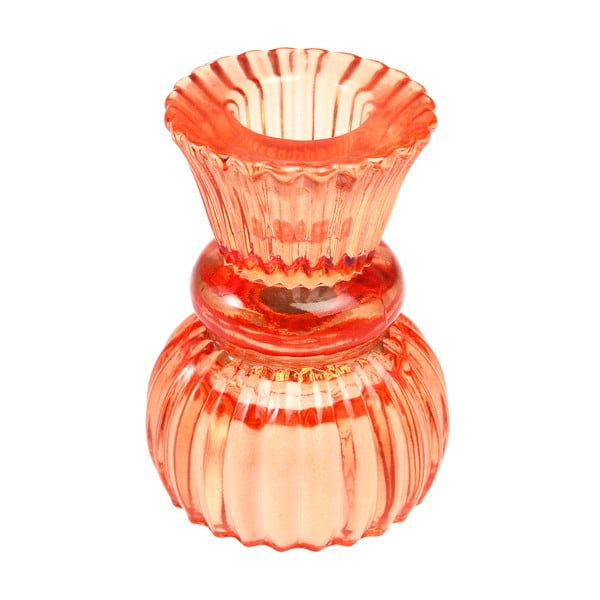 Madal oranž klaasist küünlajalg - Rex London-image-1