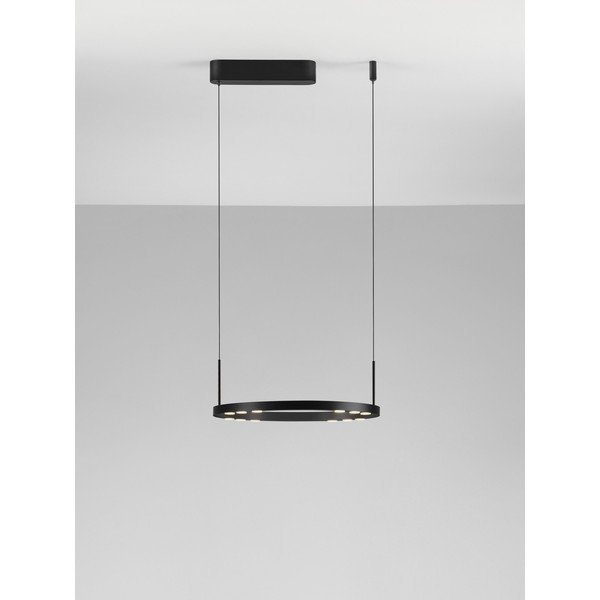 Matt must alumiiniumist LED-rippvalgusti, hämardatav, ø 40 cm Lunette - Nova Luce-image-4