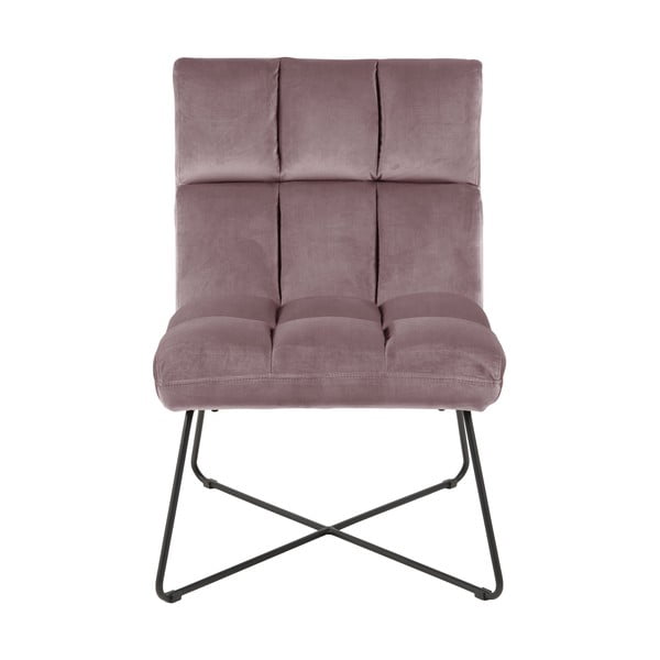 Roosa sametist tugitool Alba - Actona-image-2