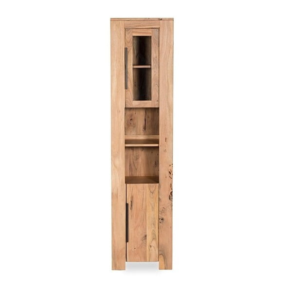 Vysoká koupelnová skříňka  z akáciového dřeva Woodking Wellington