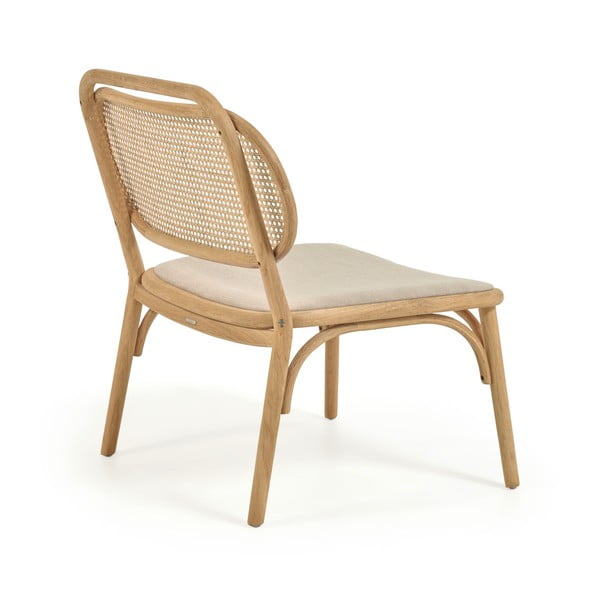 Beež-puiduvärvi roost punutud tugitool Doriane - Kave Home-image-3