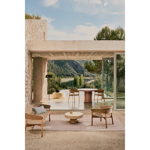 Beež akaatsia täispuidust aiadiivan Arinella - Kave Home-image-1