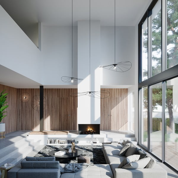 Must rippvalgusti ø 110 cm Elliot - Sollux-image-3