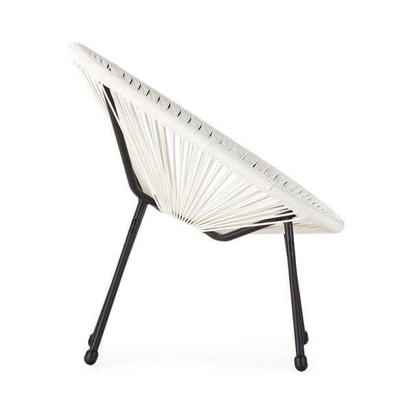 Laste valge rotangist tugitool , 50,5 x 62 x 55,5 cm Avocado - Bonami Essentials-image-2