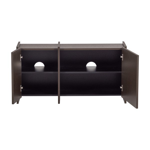 Tumepruun televiisori alus saarepuust dekooriga 102x53x44 cm Brock - WOOOD-image-3