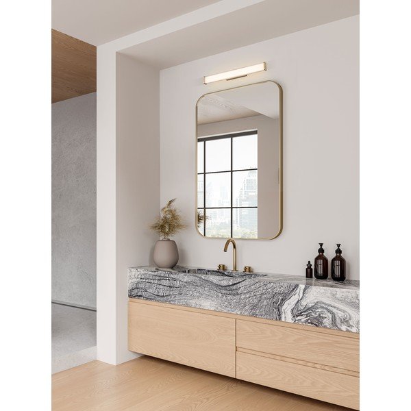 Metallist LED-seinalamp mattkuldses värvitoonis Misty - Nova Luce-image-1