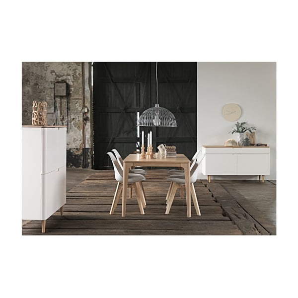 Valgest tammepuust madal kapp Amalfi - Unique Furniture-image-1