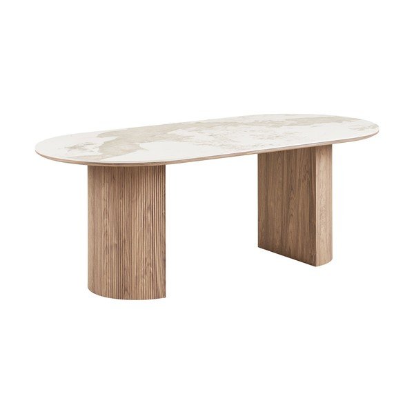 Söögilaud marmorist pealispinnaga 100x210 cm Athens - House Nordic-image-2