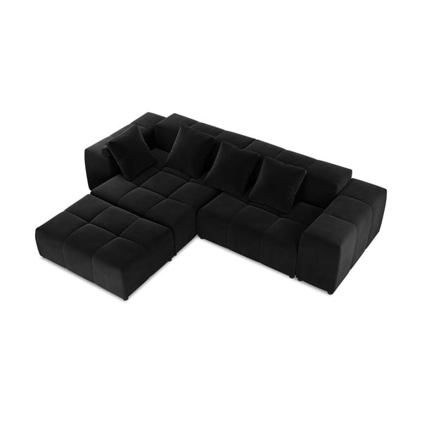 Must sametne nurgadiivan (muutuv) Rome Velvet - Cosmopolitan Design-image-3