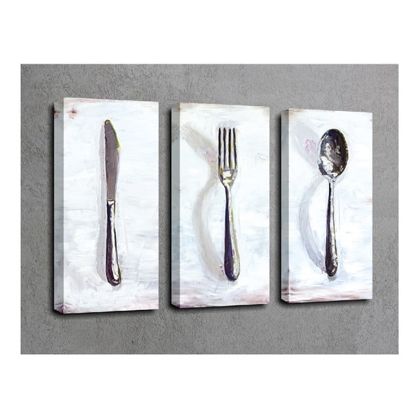 3-osaline maal lõuendil Õhtusöök - Wallity-image-1