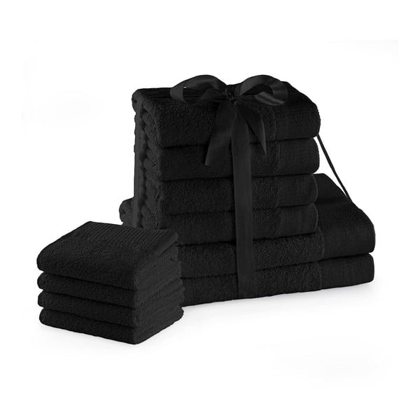 Mustad froteest puuvillased käterätikud ja saunalinad, komplekt 10 tk Amari – Restilo