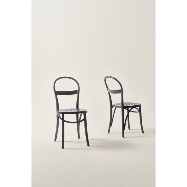 Mustad söögitoolid kahes komplektis, valmistatud pöögipuust Rippats - Jotex-image-1