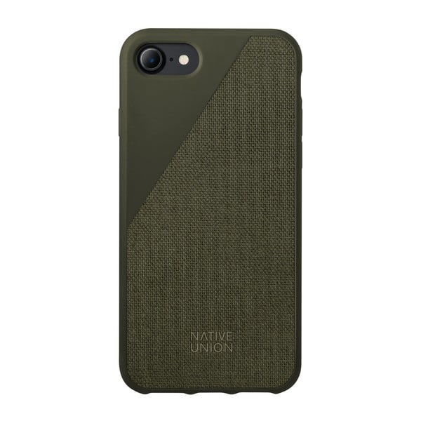 Tmavě zelený obal na mobilní telefon pro iPhone 7 a 8 Native Union Clic Canvas Case