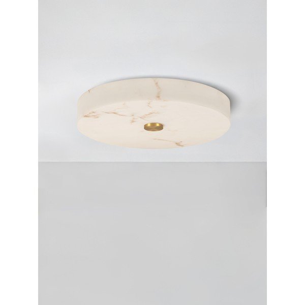 Kreemikas/messingvärvi LED-laevalgusti, millel on kivist dekoor ja mis on hämardatav valgustugevus. Serita - Nova Luce-image-3