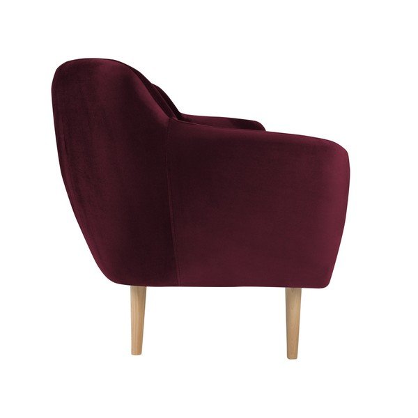 Vínově červená třímístná pohovka Mazzini Sofas Benito-image-1