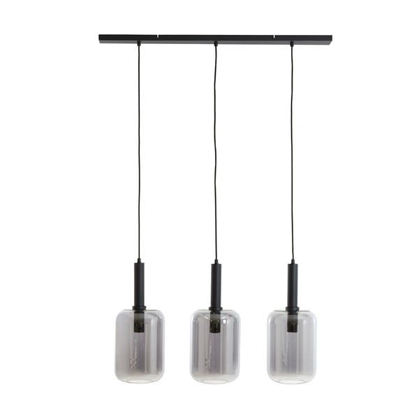 Must laevalgusti klaasist lambivarjundiga 100x22 cm Lekar - Light & Living-image-3