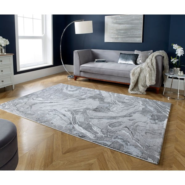 Hall-hõbedane vaip 200x290 cm Marbled - Flair Rugs-image-1