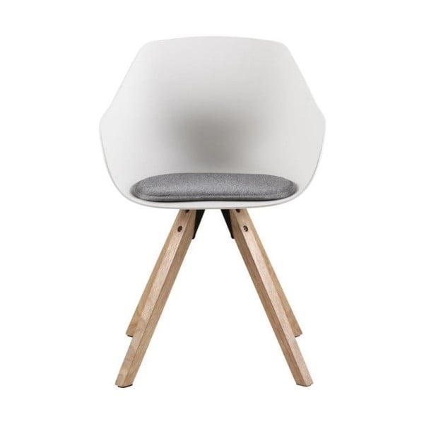 2 valge söögitooli komplekt kummipuust jalgadega Tina - Actona-image-2