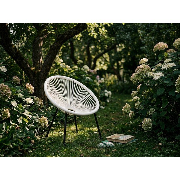 Laste valge rotangist tugitool , 50,5 x 62 x 55,5 cm Avocado - Bonami Essentials-image-1
