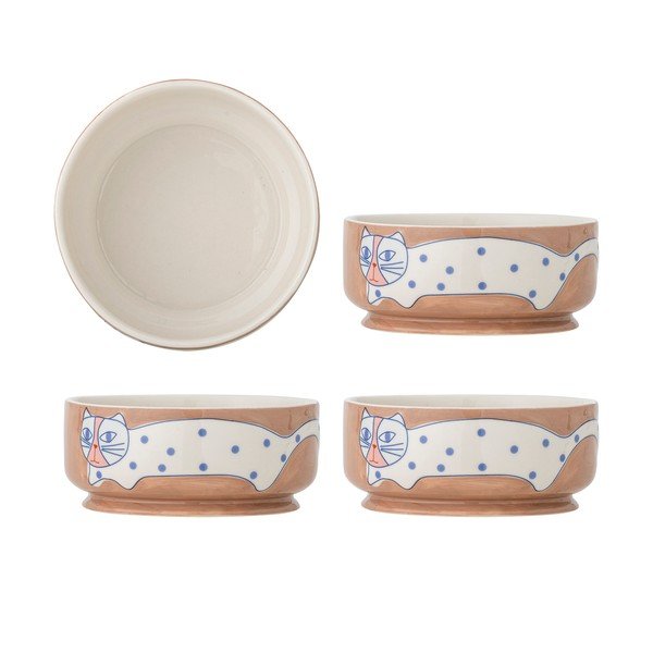 Helepruunid kivikeraamikast kausid 4 tk komplektis Missy - Bloomingville