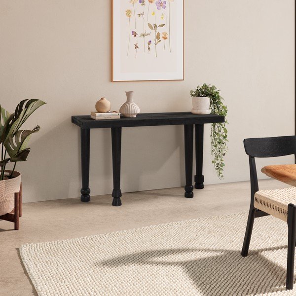 Must mangopuidust konsoollaud 40x130 cm Inaya - MOME-image-1