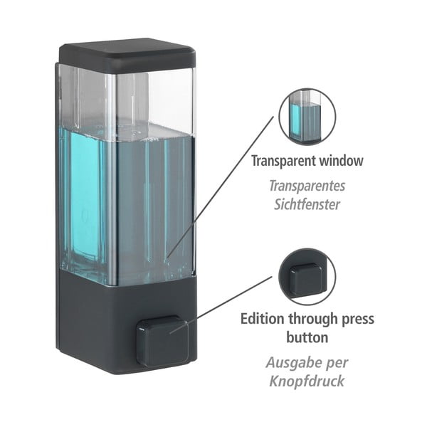 Seinale paigaldatav plastist seebidosaator 0,32 l Istres - Wenko-image-3