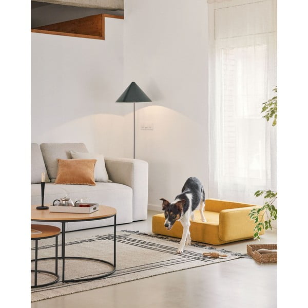 Sinepi värvi koeravoodi 96x70 cm Bowie - Kave Home-image-2