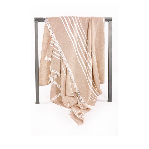 Beež puuvillane tekk 150x200 cm Solene - Tiseco Home Studio-image-3