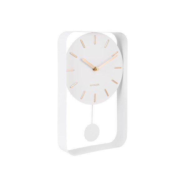Valge pendliga seinakell Charm, kõrgus 32,5 cm Pendulum - Karlsson-image-2