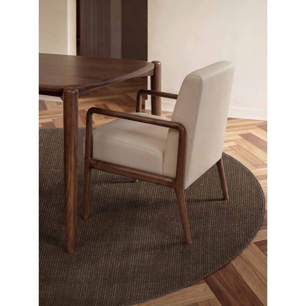 Pruun käsitsi kootud villane ümmargune vaip ø 200 cm Greenwich - Ted Baker-image-1