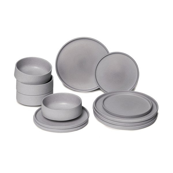 12-osaline hall kivikeraamikast nõude komplekt Malia - Bonami Selection