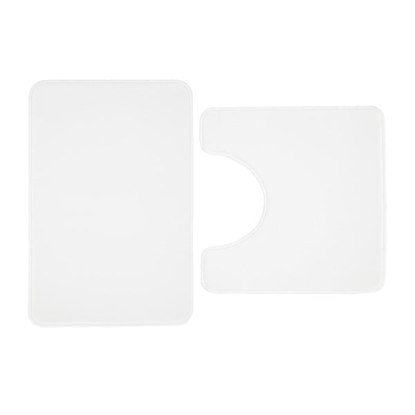 Valge mäluvahust tualettmattide komplekt, 2 tk 50x80 cm Anti-Bacterial - Catherine Lansfield