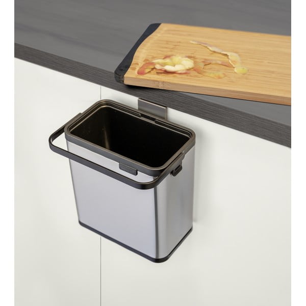 Matt hõbe komposteeritav prügikonteiner  3 l Colin - Wenko-image-2