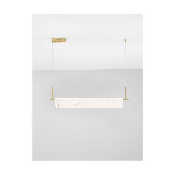 Kreemikas/messingvärvi LED-rippvalgusti marmorist dekooriga, hämardatav Aider - Nova Luce-image-3
