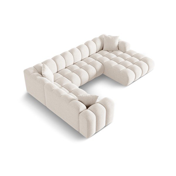 Kreem šenillist nurgadiivan (vasak nurk/U-kujuline) Treno - Cosmopolitan Design-image-2
