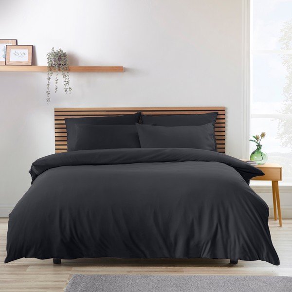 Must kaheinimese voodipesu 200x200 cm So Soft Non Iron - Catherine Lansfield-image-1