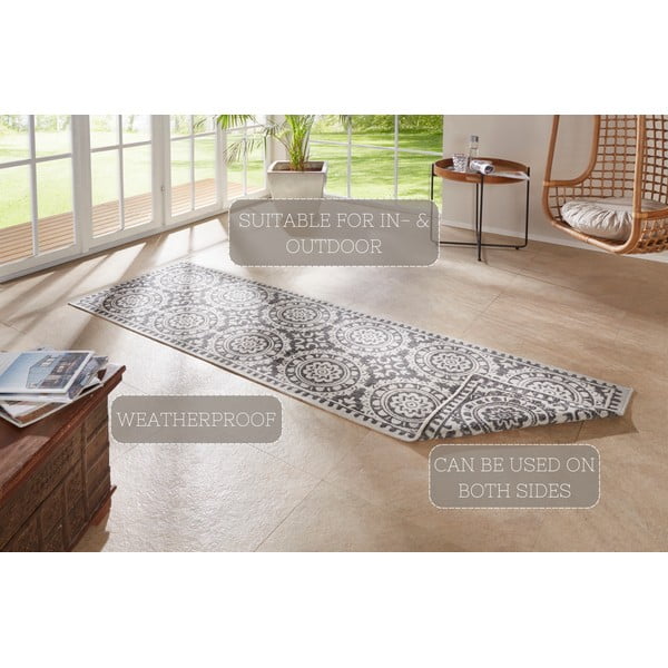 Hall ja kreemjas õuevaip , 80 x 250 cm Jardin - NORTHRUGS-image-4