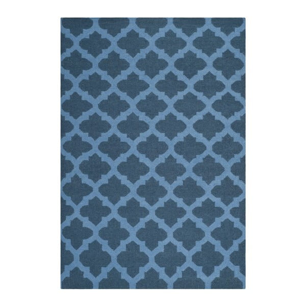 Modrý vlněný koberec Safavieh Salé, 243 x 152 cm
