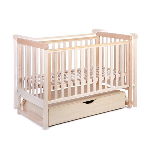 Dětská houpací postýlka z bukového dřeva YappyKids Move, 60 x 120 cm-image-2