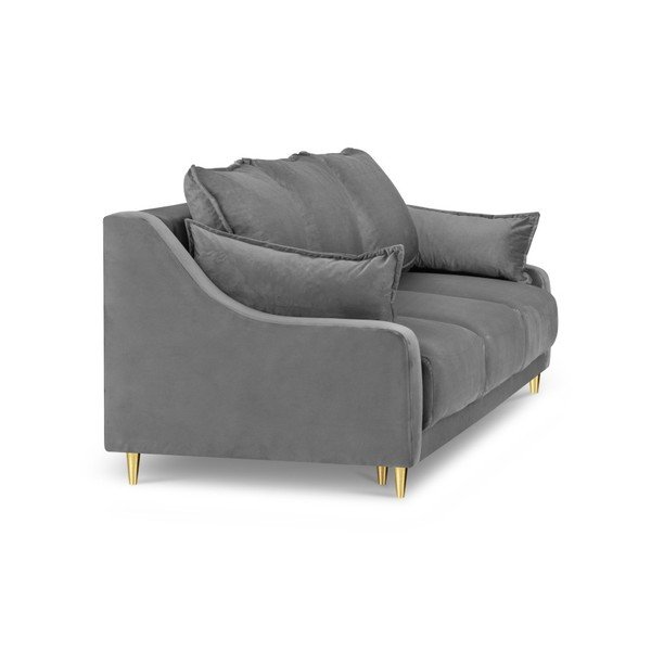 Světle šedá rozkládací pohovka s úložným prostorem Mazzini Sofas Pansy, 215 cm-image-3