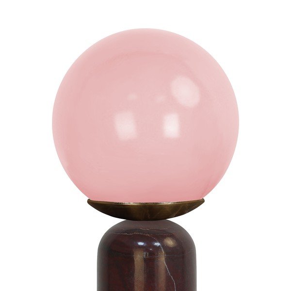Burgundiapunane marmorist laualamp (kõrgus 38 cm) Lazio Sphere - Leitmotiv-image-4