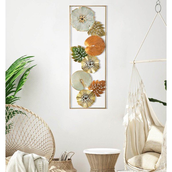 Metallist seinakaunistus 31,5x90 cm Leaf - Mauro Ferretti-image-1