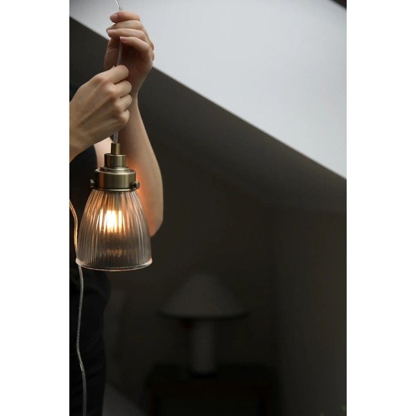 Messingivärvi rippvalgusti klaasist varjuga ø 11 cm Bellis - Markslöjd-image-2