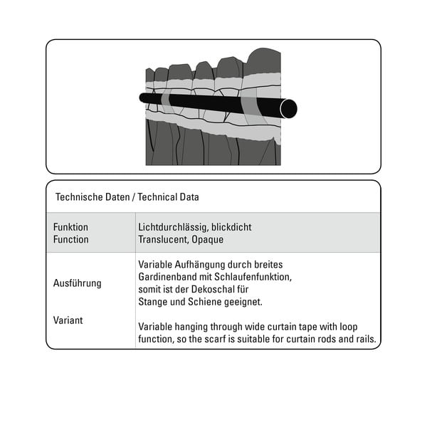 Hall kardin 175x140 cm Etamine - Gardinia-image-4