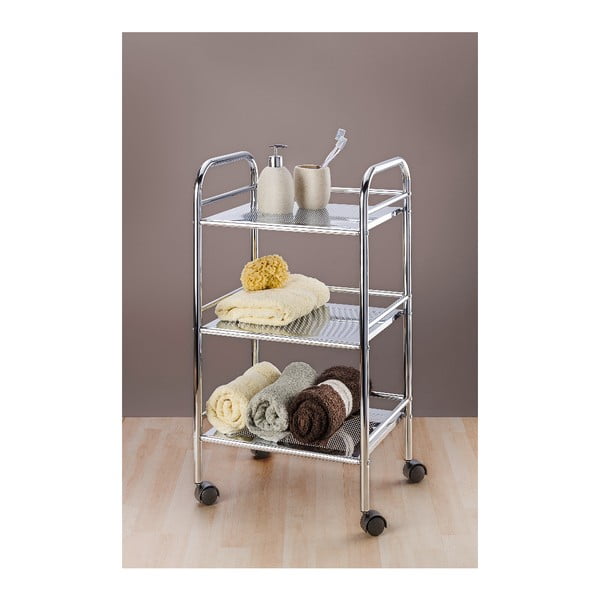 Metallist mobiilne riiul hõbedast 41x75 cm - Wenko-image-1