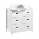 Valge laste kummut 90x103x73 cm Amori - Vipack