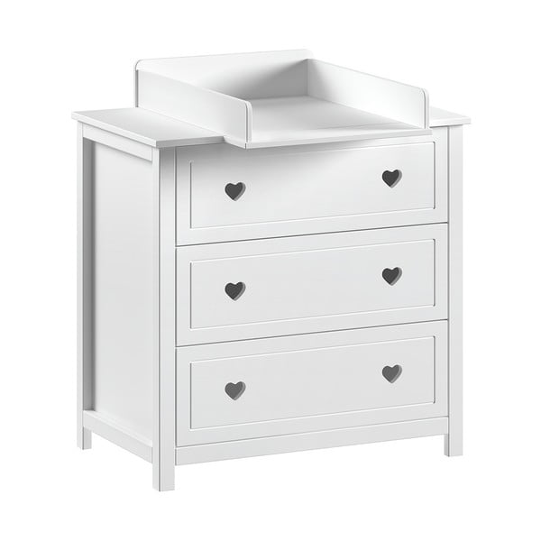 Valge laste kummut 90x103x73 cm Amori - Vipack