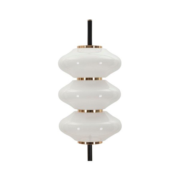 Valge/must põrandalamp klaasist varjuga (kõrgus 168 cm) Vintage - Mauro Ferretti-image-2