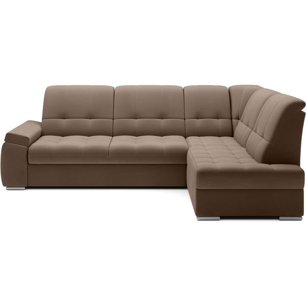 Pruun sametist lahtikäiv/sahtliga nurgadiivan (parem nurk/L-kujuline) Sado – ELTAP