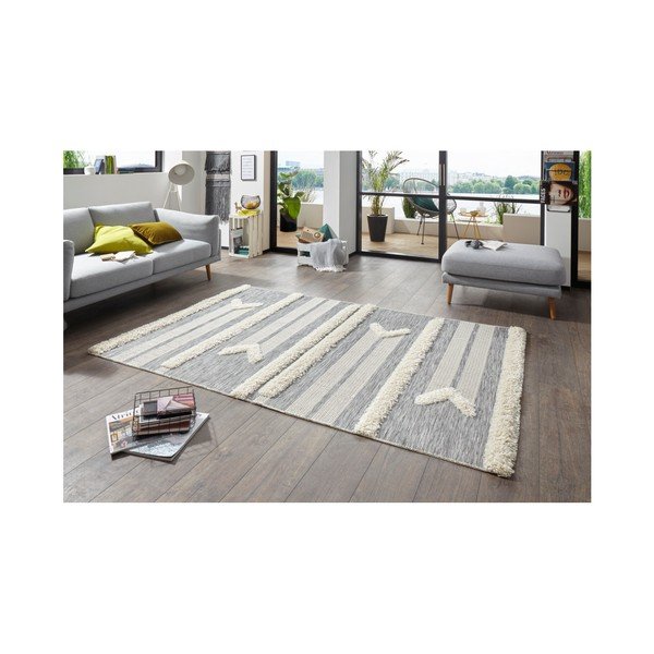 Šedý koberec Mint Rugs Handira Arrow, 155 x 230 cm-image-3